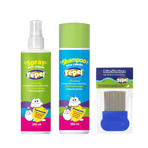 KIT SURE REPEL INF 1 SPRAY + 1 SHAMPOO + 1 PEINE - 1 Kit