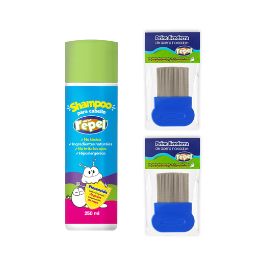 KIT SURE REPEL INF 1 SHAMPOO + 2 PEINES - 1 Kit