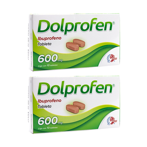 DOLPROFEN 600 MG DOS CAJAS CON 10 TABS C/U 600 mg 20 Tableta(s)