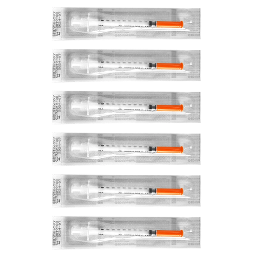 JERINGA P/INSULINA ULTRAFINA 6 PZS DE 30g X 13mm C/U 1mI 30 g X 13 mm 6 Piezas