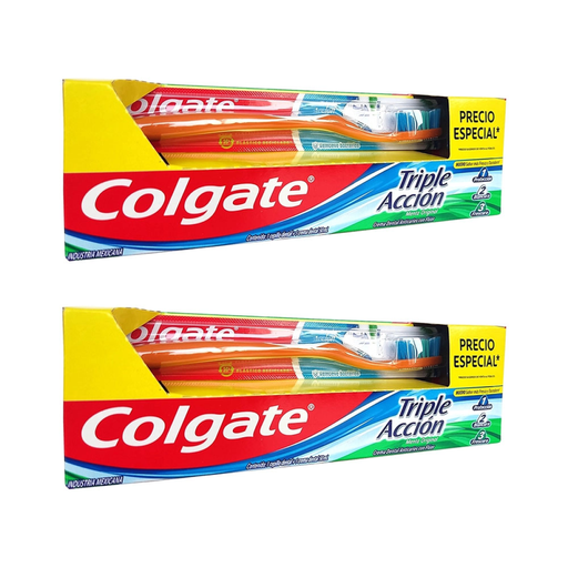 COLGATE CEPILLO DENTAL CON CREMA DENTAL DOS KITS 1 KIT 2 Kit