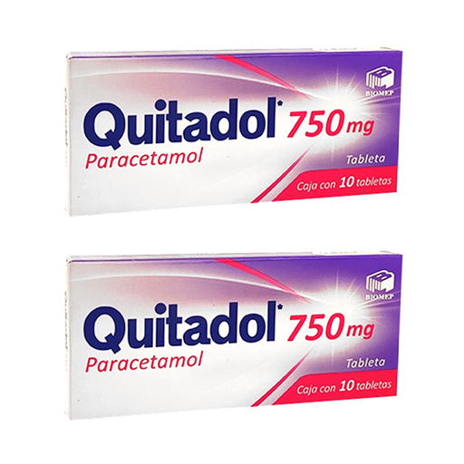 QUITADOL 750 MG DOS CAJAS CON 10 TABS C/U 750 mg 20 Tableta(s)