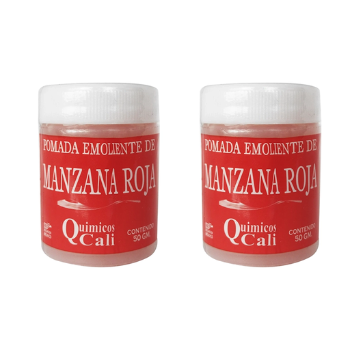 POMADA EMOLIENTE DE MANZANA ROJA DOS PZS CON 50 GR C/U - 100 Gramos
