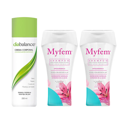 KIT 1 DIABALANCE + 2 SHAMPOO MYFEM - 1 Kit