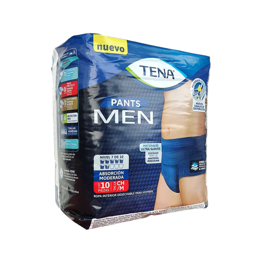 TENA PANTS MEN CH/M 10 Piezas
