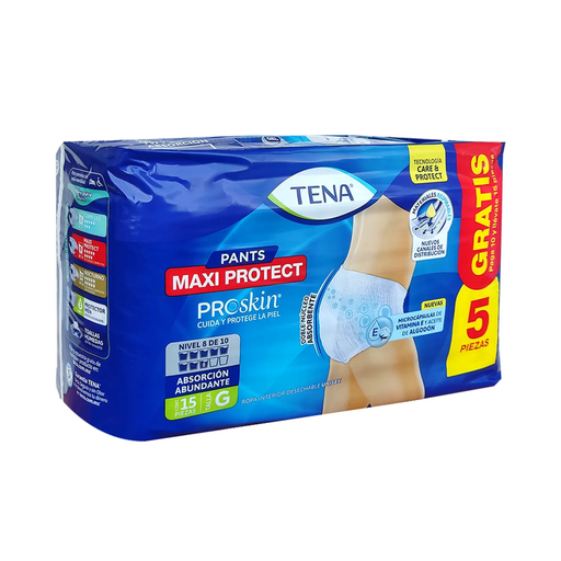 TENA PANTS MAXI PROTECT GRANDE 15 Piezas