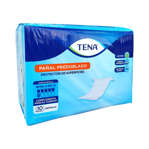 TENA PAÑAL PREDOBLADO - 10 Piezas