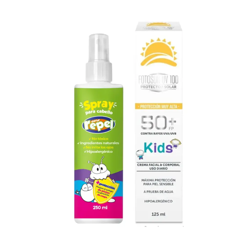 Kit 1Spray Sure Repel + 1 Protector Fotosun UV 100