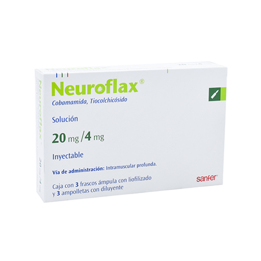 NEUROFLAX 20/4 mg 3 Frasco Ámpula