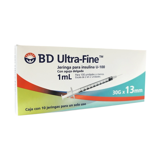 JGA DESCH P/INSULINA ULTRA FINA 1mI 30 g X 13 mm 10 Jeringa