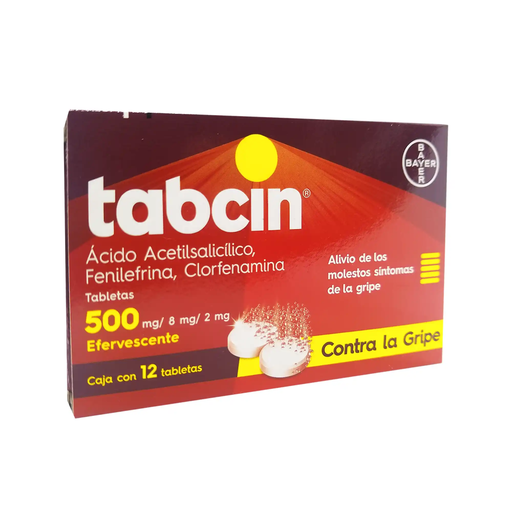[ ] TABCIN EFERVESCENTE 500/8/2 mg 12 Tableta(s)